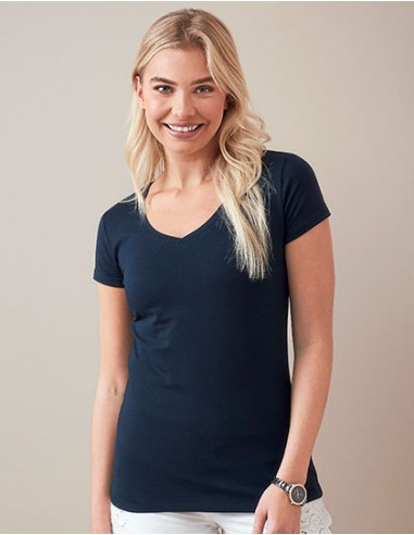 S-ST9710-Stretch-T V-Neck Women
